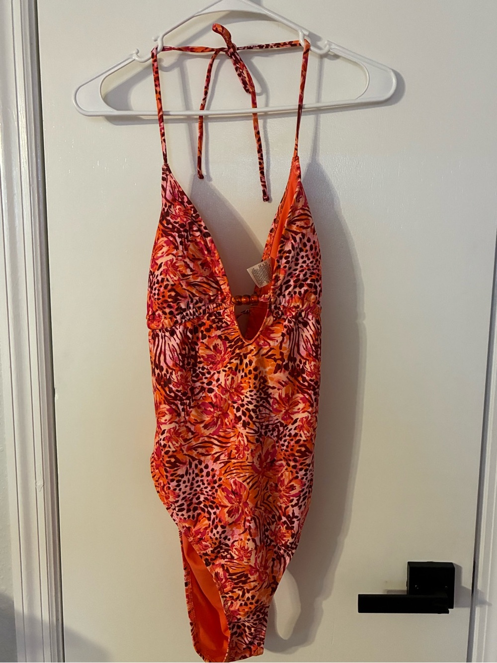 No Boundaries Floral/Animal Print One-Piece Cheeky Swimsuit